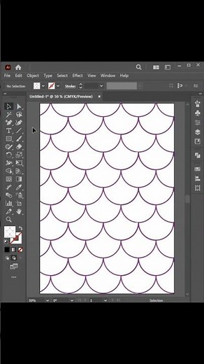 How to create mermaid scales in adobe illustrator #illustrator#pattern#shorts #design#tutorial
