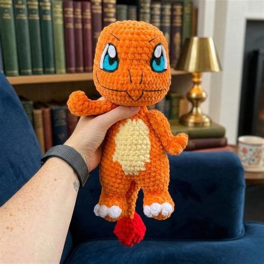 Charmander Crochet Pattern PDF | Cute Pokémon Amigurumi Plushie | Easy Beginner Crochet | Dragon Lizard Anime Toy | Instant Digital Download - Etsy UK