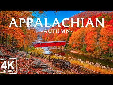 🍁 Appalachian Mountains 4K | Breathtaking Fall Colors, Misty Valleys & Tranquil Nature Film