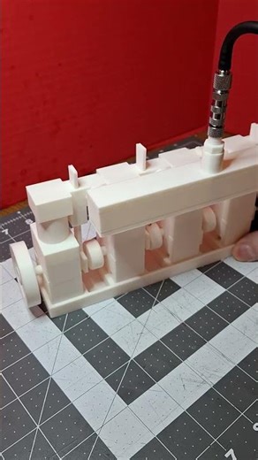 Air Engine Inline 4 Crossplane Crankshaft #3dprinting #airengine #engineer #airmotor