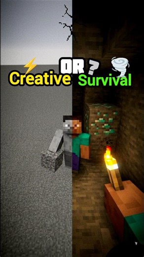 Creative ya Survival Mode #motivation #minecraft