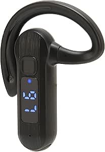Single Ear Bone Conduction Headset Bluetooth 5.2, Open Ear Earphones with LED Power Display Microphone, Type C Charging, for Driving Business Sport