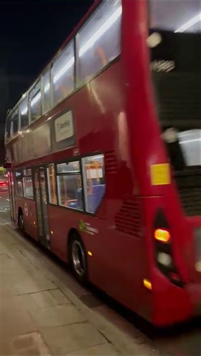 London bus route 205 departing British Library