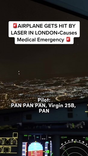 Airplane Hit by Laser in London: Causes Medical Emergency