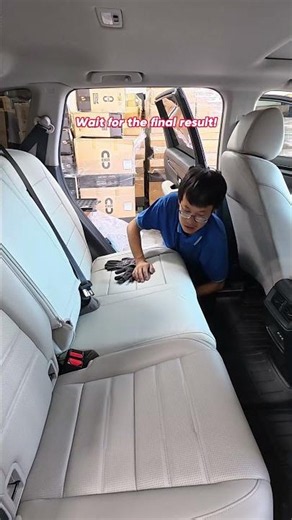 EKR custom grey rear seat cover for the Honda CRV install.