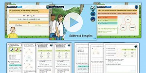 Year 3 Diving into Mastery: Step 9 Subtract Lengths Teaching Pack