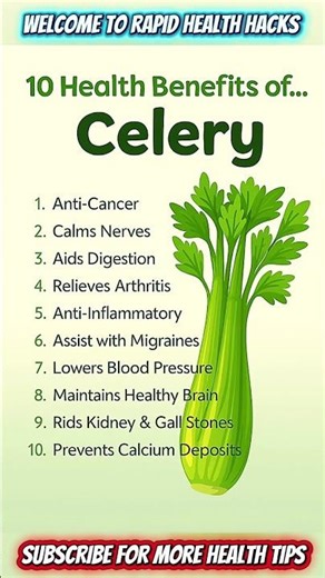 10 Health Benefits of Celery – Why You Should Eat It Daily #shorts #viral