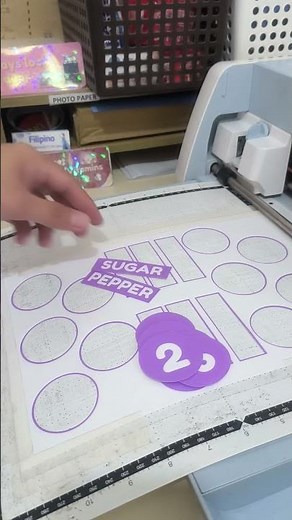 Perfect cuts by our Brother SDX1200. Made some notebook tags and food labels using our machine