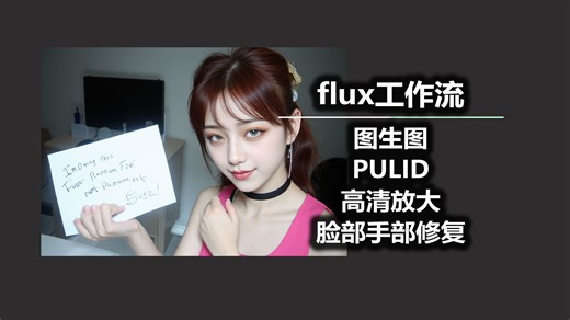 flux 图生图 PULID 高清放大 脸部手部修复
