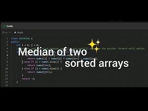 Median of two sorted arrays_DSA Assignment