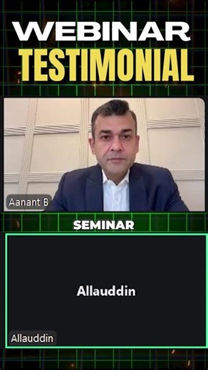 Webinar Testimonial: Real Results After Attending Our Free Weekly Webinar | Anant Bisht