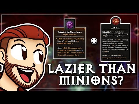 Lazier than Minion Necromancer and Our Strongest Leveling Build - Affliction No Button Build