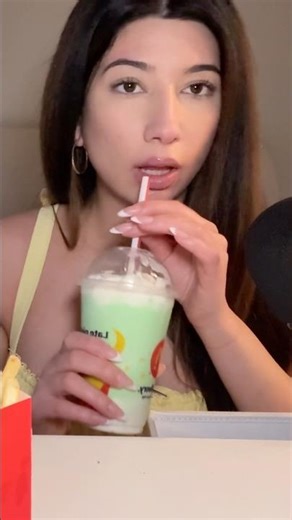 Shamrock Shake ☘️ #asmr #mouthwhisper #asmreating