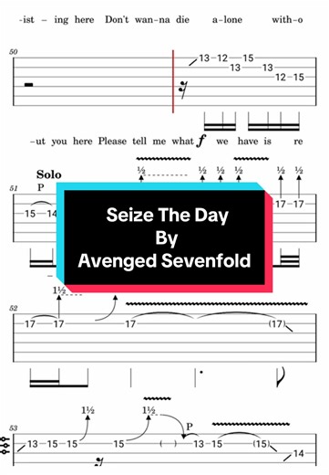 Avenged Sevenfold - Seize The Day Guitar Tab