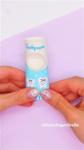 DIY Mini Toothpaste Box from Paper 🦷💖 | Super Cute Craft | Cutie Paper Crafts #cutiepapercrafts