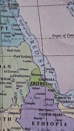 Eritrea and Surrounding Countries #geographythroughmaps #upsc