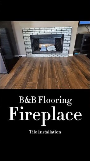 Tile Installation Fireplace #b_and_b_flooring #tileinstallation #tile #fyp #construction