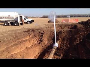 Dual 12 inch freeze plugs on a crude oil pipeline for hydrostatic testing