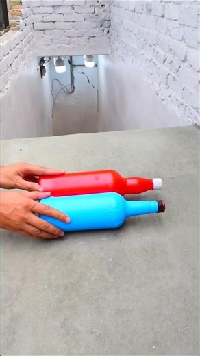 Red VS Blue Breaking glass bottle ⚠️🔥 Crushing Crunchy & Soft Things #shorts​ #asmr​ #satisfying​