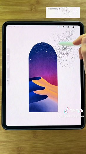 Lmk if you want more easy Procreate Tutorials! 🐪 click the link in my bio to join my patreon and shop brushes . #procreate #procreatebrush #procreatetutorial #procreatehacks #digitalpainting