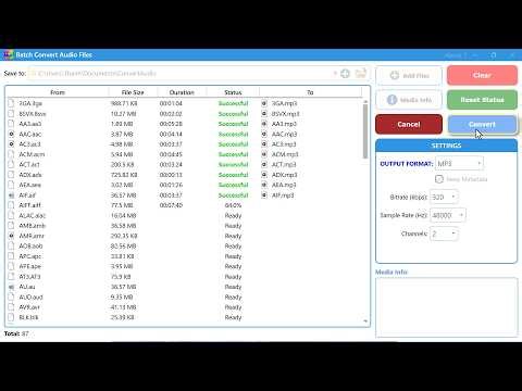 Download Batch Convert Audio Files - Advanced Conversion Settings