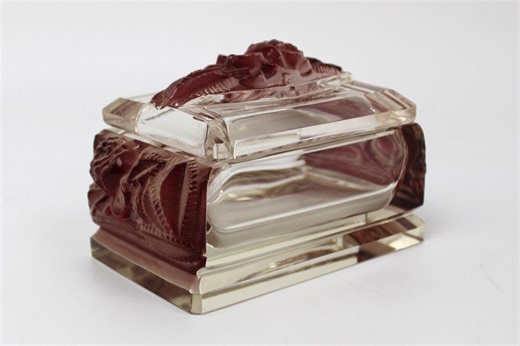 Antique Art Deco Glass Lidded Box, Around 1930 - Etsy