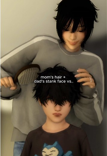 mod is simkatu’s child and toddler hair care mod :) #sims4 #thesims4 #simstok #fyp #megumifushiguro
