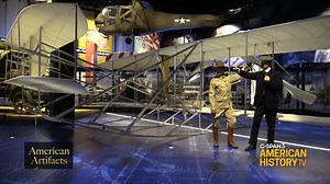 Wright Flyer in the U.S. Army Museum? Army & Society Gallery - National Museum of the U.S. Army Sunday at 6pm & 10pm ET on C-SPAN3's American Artifacts We visit the new museum in Fort Belvoir, Virginia for a tour of a gallery looking at the Army’s role in shaping the national character and how it has reflected changes in society. Chief curator Paul Morando shares artifacts, including a U.S. Colored Troops Civil War medal, World War I Liberty Bond dress, 1919 Army truck, Wright Flyer replica, the