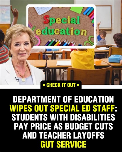 DEPARTMENT OF EDUCATION GUTS SPECIAL ED STAFF 🍎🚌💀 The Trump regime has a fixation on targeting and punishing the most vulnerable among us. I still can’t believe people proudly voted for this 🤨 ___________ (ABC News) - The nation's special education services have been significantly impacted after Friday's mass layoffs within the Department of Education and it could have an immediate impact on children with disabilities, education department sources told ABC News. "Do people realize that this 