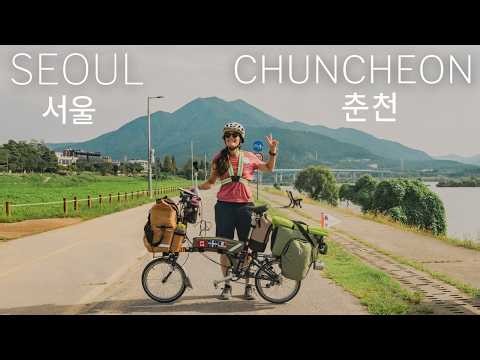 FROM SEOUL TO CHUNCHEON BY BROMPTON FOLDING BIKE: BUKHANGANG BICYCLE PATH | LET'S GO 가자!🚴
