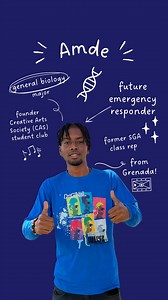 After visiting SGU as a child, coming back as a General Biology student felt like a full-circle moment for SAS student Amde Stroude 🌍🧬 Drawn to the versatility of the program, he’s exploring everything from human biology to marine, ocean, and plant sciences and hopes to one day use that knowledge as an emergency responder. Learn more about Amde’s journey, what inspired him to choose SGU, and how he helped start @cas_sgu. | St. George's University
