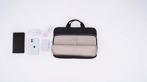 BAGSMART 15.6 Inch Laptop Sleeve Protective Case, Shockproof Soft Padded Zipper Cover Carrying Computer Bag with Pocket for MacBook Air, Black with Handle