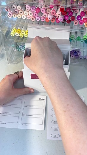 ASMR Wide Marker Swatches & Labels