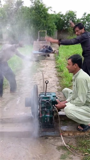 Back engine water 💦 and start diesel engine experiment