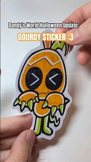 Dandy's World Halloween Update Gourdy Sticker #dandysworld #sticker #paper #roblox #shorts