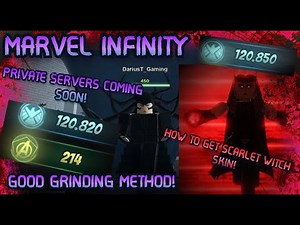 MARVEL INFINITY- BEST GRINDING METHOD/HOW TO GET SCARLET WITCH SKIN/PRIVATE SERVERS COMING SOON!!