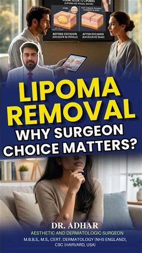 Lipoma removal- why surgeon choice matters? | Expert Guide by Dr. Adhar Kashyap #lipoma #shorts