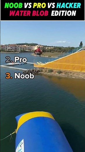 Noob vs Pro vs Hacker Water Blob Edition