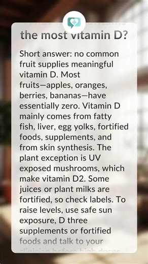 What fruit contains the most vitamin D?