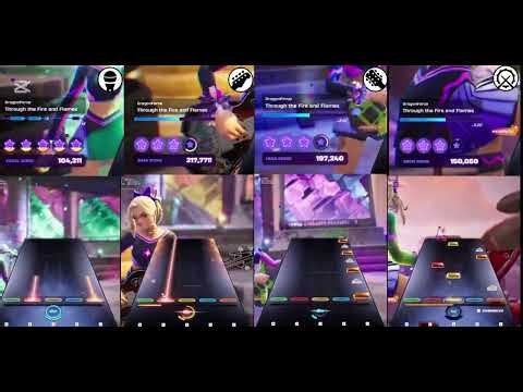 Every instrument in Expert mode "Through The Fire And Flames -DragonForce"