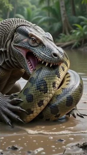 Anaconda vs Komodo Dragon – The Ultimate Predator Battle! 🐍🦎 | 8K Wildlife