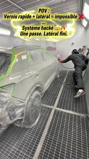 Application vernis rapide = latéral 🚗✅😱😱 Vernis flash Gloss ⚡️⚡️ #carrosserie #peintureauto #garage #peintre #pourtoi
