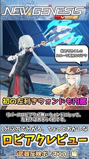 【#PSO2NGS】ロビアク『武器反映ポーズ17』の性能解説!!~ちょっとおかしなロビアクレビューシリーズ~#shorts