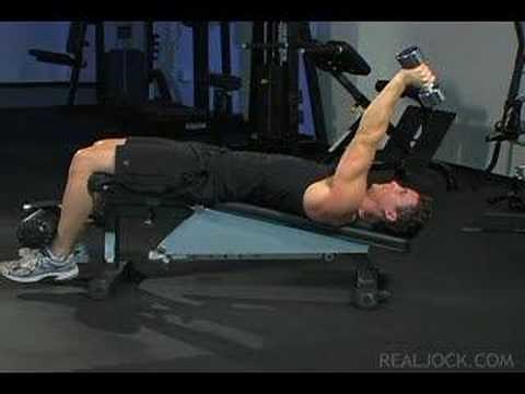 Decline Dumbbell Skull Crushers
