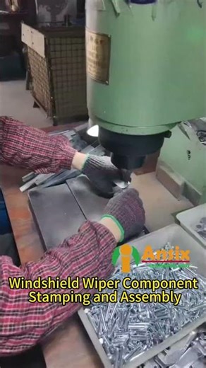 Windshield Wiper Component Stamping and Assembly #ansix #ansixtech #factory #injection #tools #mold