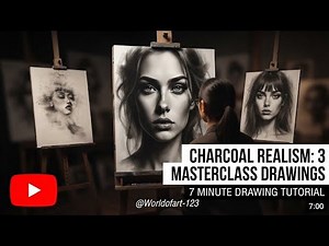 Realistic Charcoal Portrait Drawing | Step by Step Drawing Process & Shading Tutorial