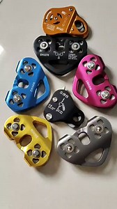 Factory Direct Sales Heart-shaped Aerial Ropeway Pulley Outdoor Climbing Dual Bearing Pulley Aerial Facility Safety Pulley