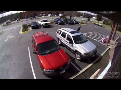 Drone Delivery Fail: Car Battery Falls from Drone Hits Windshield!