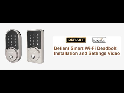 Defiant Hubspace Pincode Keypad Deadbolt Install & Programming