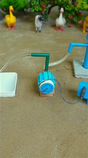 Mini hand pump project water with supply motor drinks bear duck for farm #waterpump #shorts #660